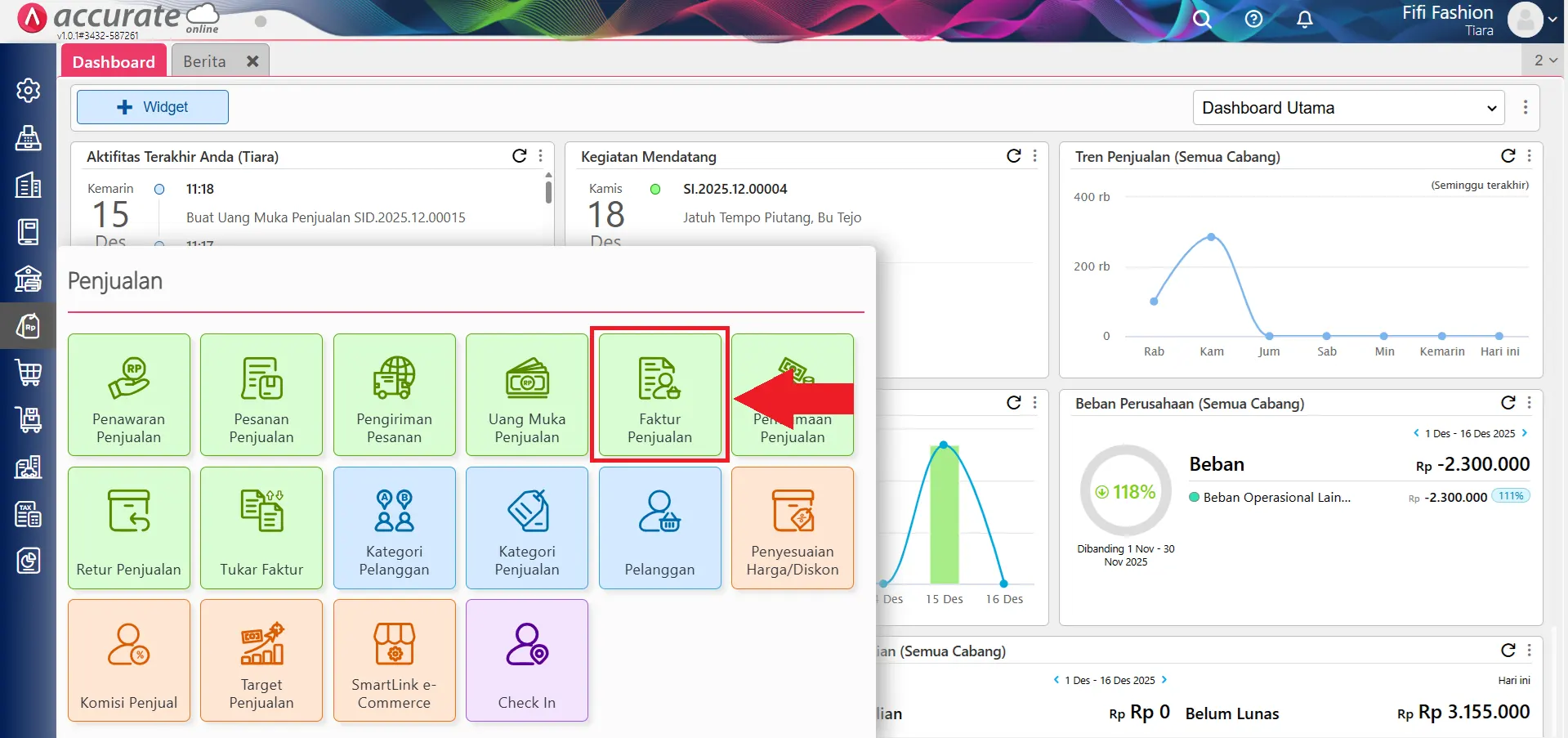 Membuat Faktur Penjualan dari Faktur Pembelian